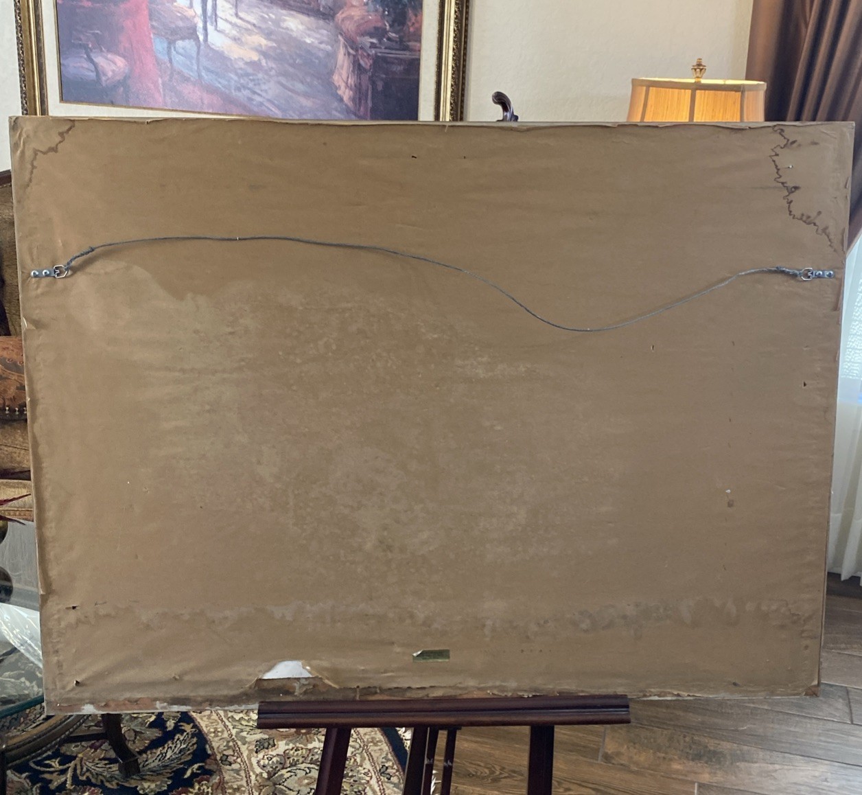 VINTAGE SANTA FE TRAINS ADVERTISEMENT LARGE FRAMED PRINT FOGG 41”x31”