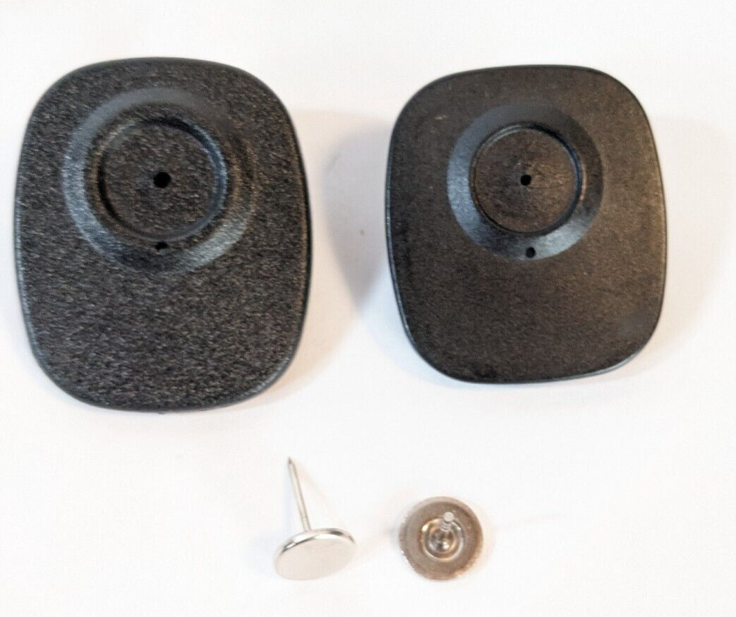 Checkpoint Security Hard Tag W/Pins Anti Theft Retail Clothing Sensor Black 100