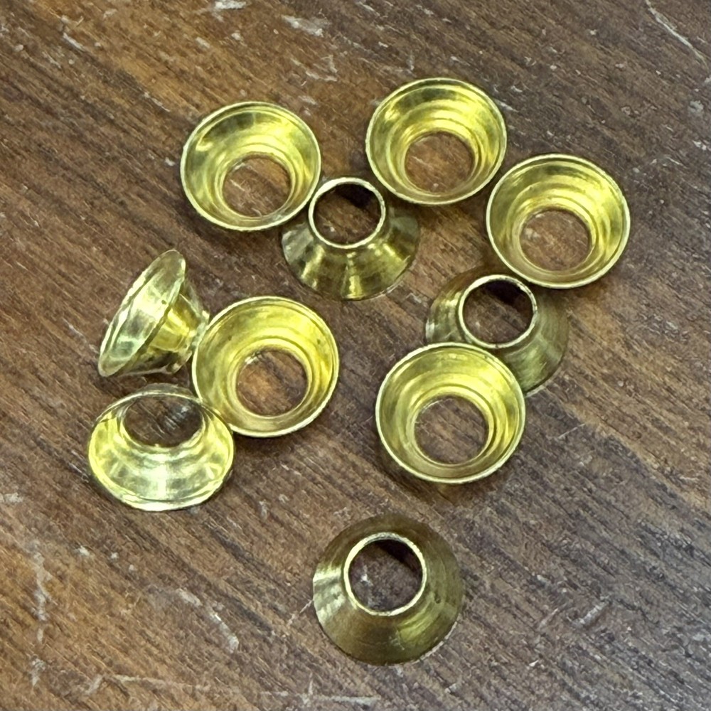 10 Solid Brass Countersunk Washers for #10 Screw