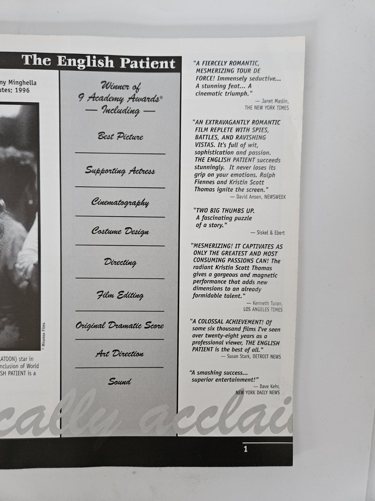 SWANK 1997 FILM CATALOG