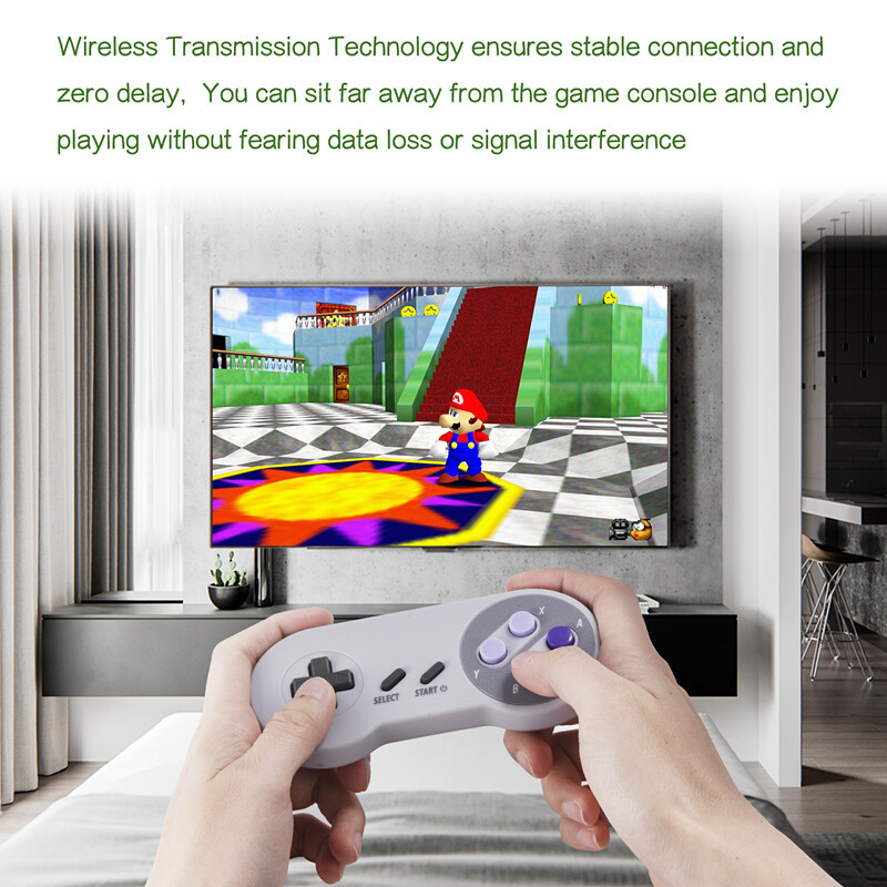 2x Wireless Classic USB SNES Controller Joypad For PC / MAC Super Nintendo Games