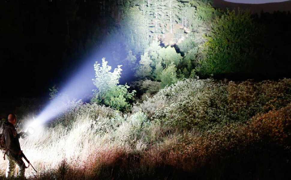 10000000 LED Flashlight Powerful Torch USB Rechargeable Spotlight Searchlight