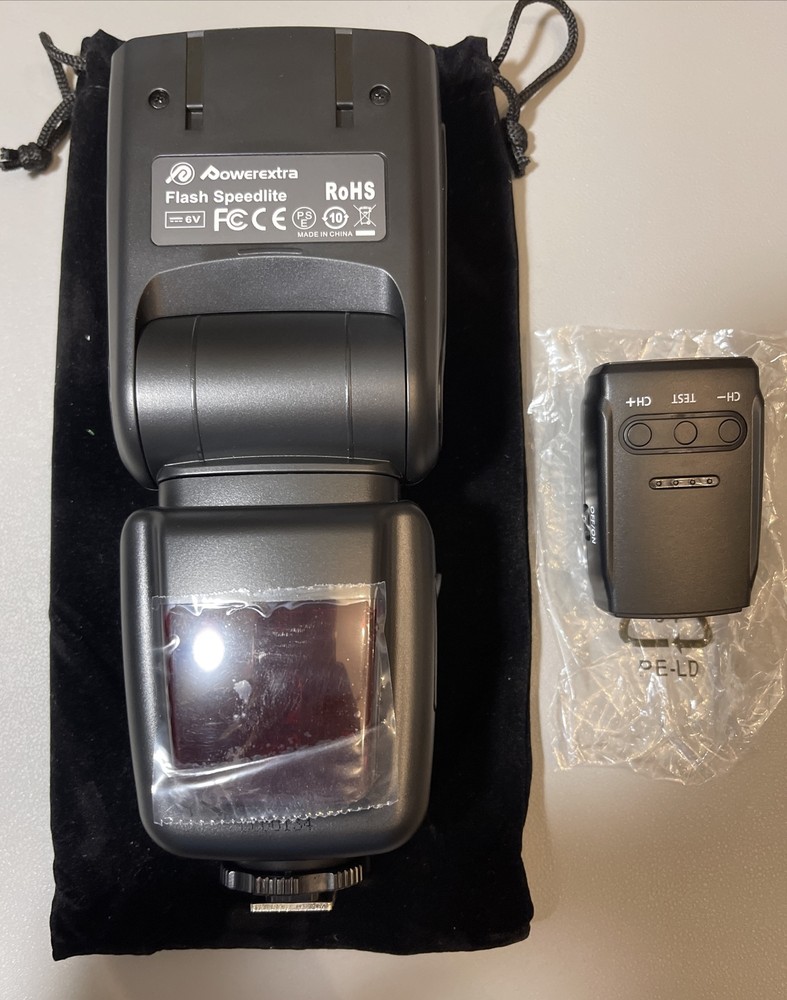 Powerextra LCD Display Flash Speedlite, 2.4G Wireless Flash Trigger Transmitter