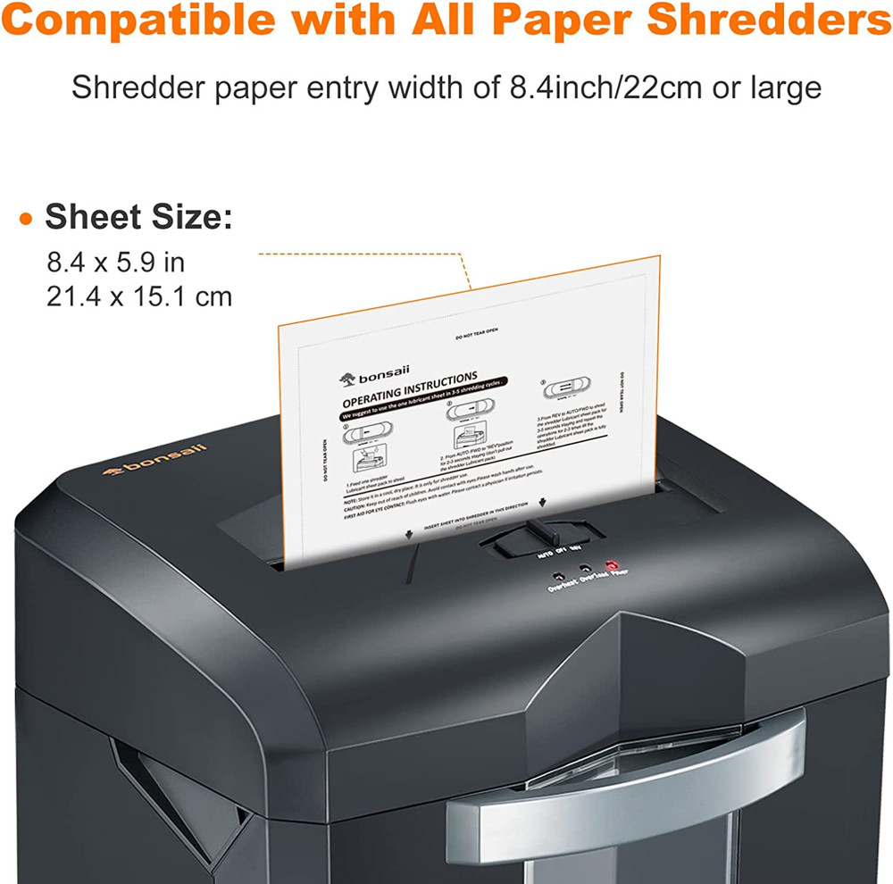 Amazon Basics Paper Shredder Lubricant and Sharpening Sheets - 12 Pack