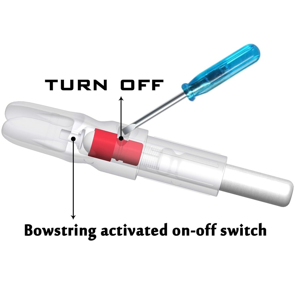 6 PCS LED Lighted Arrow Nocks with Tool Fits Multiple Arrow Sizes