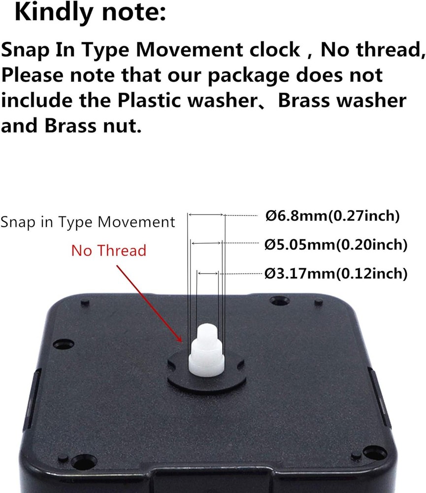 Quartz Clock Movement with Hour Shaft