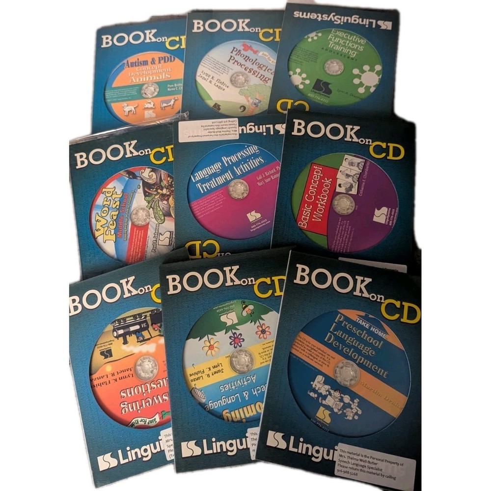 9 Lot: LinguiSystems Autism & PDDA Phonological Language Processing Software