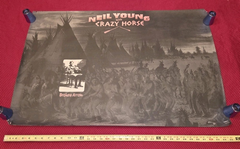 Neil Young and Crazy Horse Broken Arrow Cd/record Original Promo Poster 24 x 36