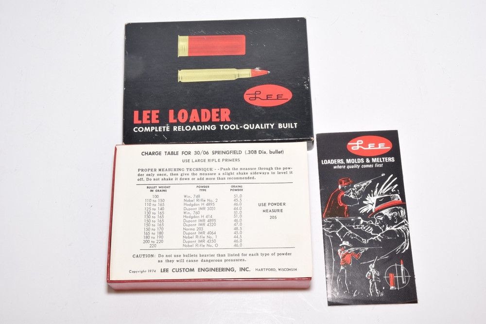 Vintage LEE Loader Complete Reloading Tool Set 30/06 Springfield