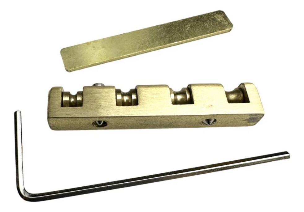 Height Adjustable 38mm Brass Roller Guitar Nut Replacement 4String Electric Bass