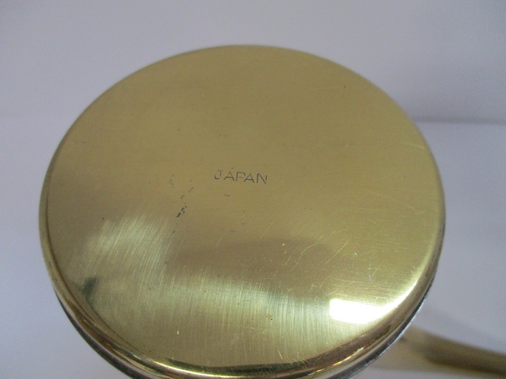 Single Serve Brass Tea or Coffee Pot with Stand .. Japan