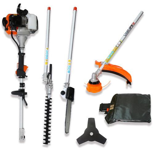 4 in 1 56cc 2-Cycle Multi Function Tool Gas Pole Saw Cutter String Grass Trimmer