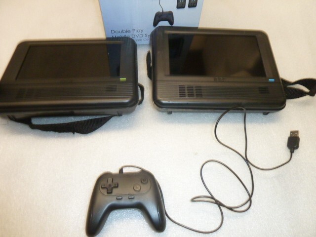 RCA 7" Double Play Mobile DVD Dual Screen System Incomplete Set
