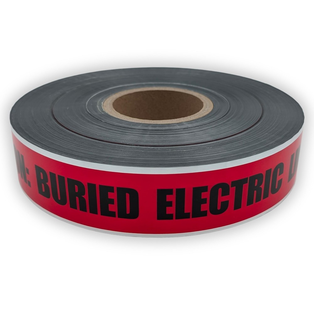 ACE Supply Buried Electrical Line Caution Tape - Detectable Single Roll, Red
