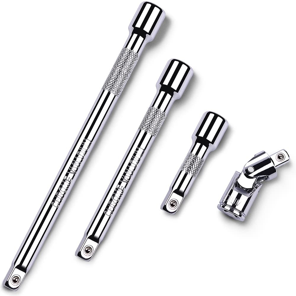 4 Piece 1/4 Inch Drive Extension Bar Set, Socket 1/4"