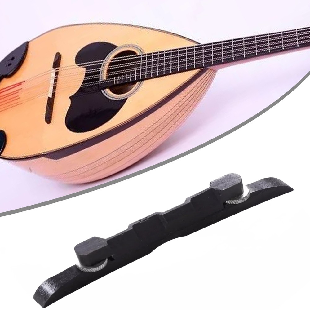 Premium Ebony Mandolin Bridge Height Adjustable for Smooth Playing Experience