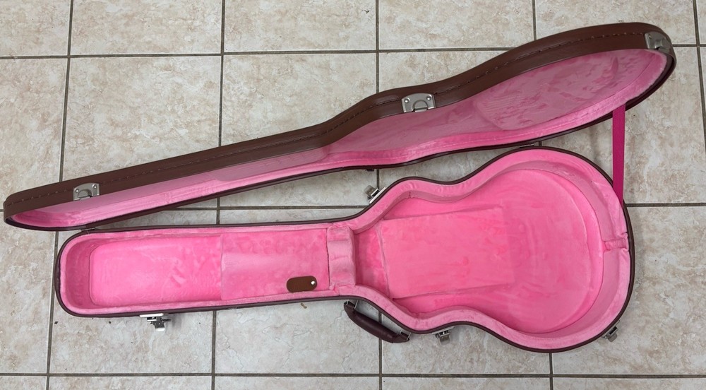 2023 Epiphone Les Paul 1959 Hardshell Case Guitar Brown Pink