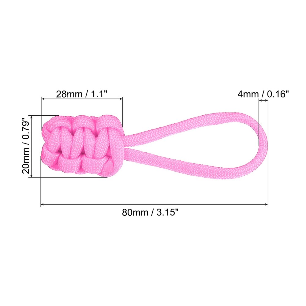 6pcs Zipper Pulls Replacement Extension Cord Handle Fix Pull Tab Pink