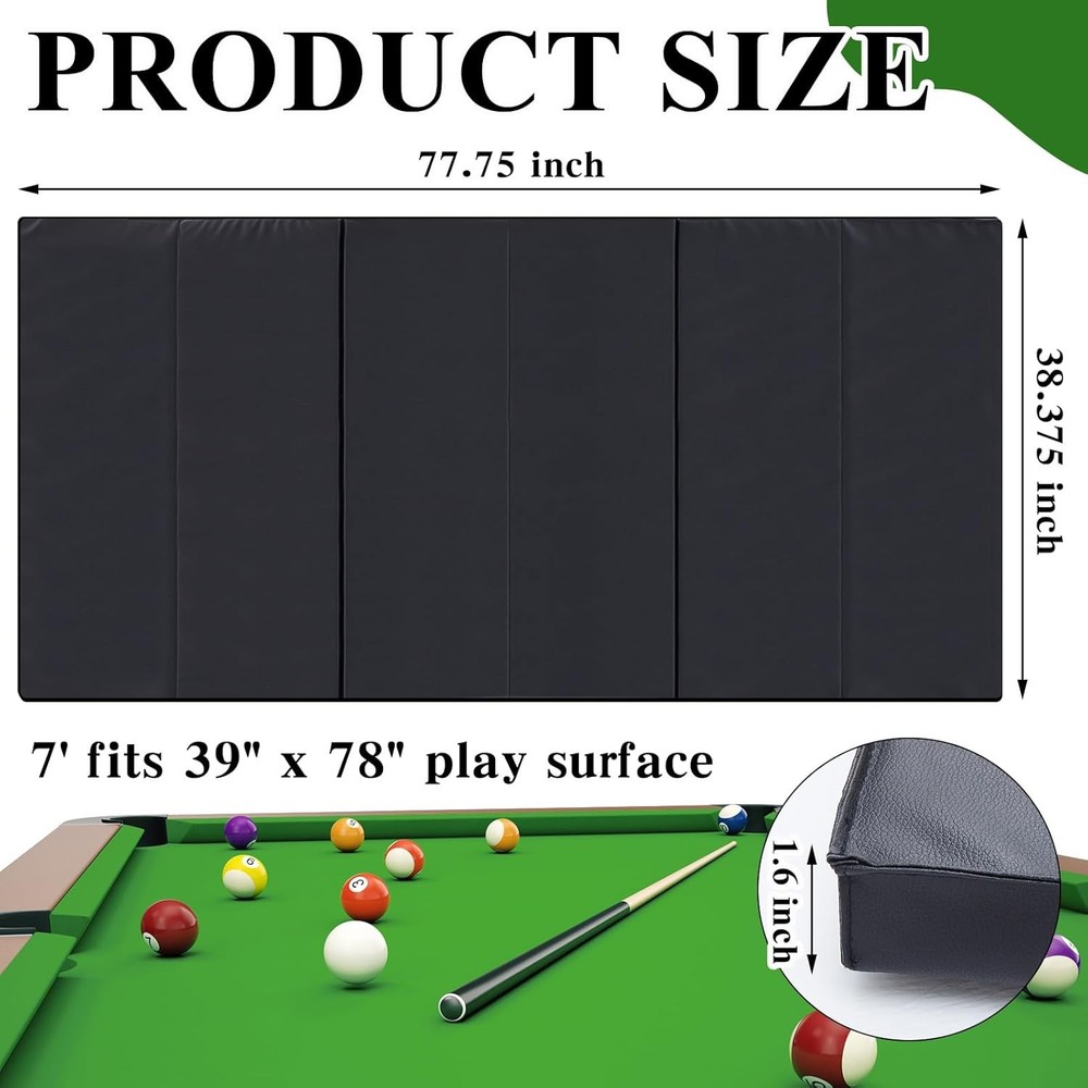 8 Ft/7 Ft Pool Table Insert for Table Conversion Topper Dining/Game Foam Billiar