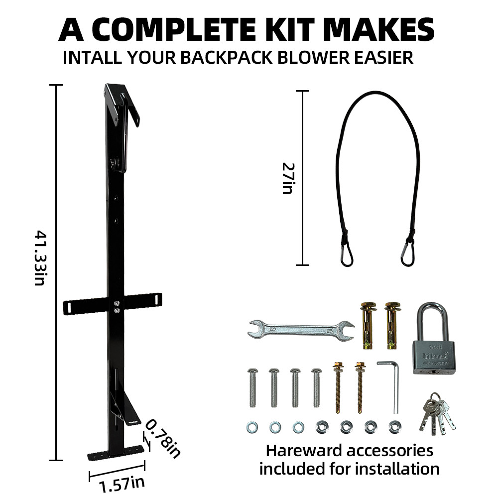 New Universal Open Landscape Trailer Blower Rack Holder With Lockable Feature