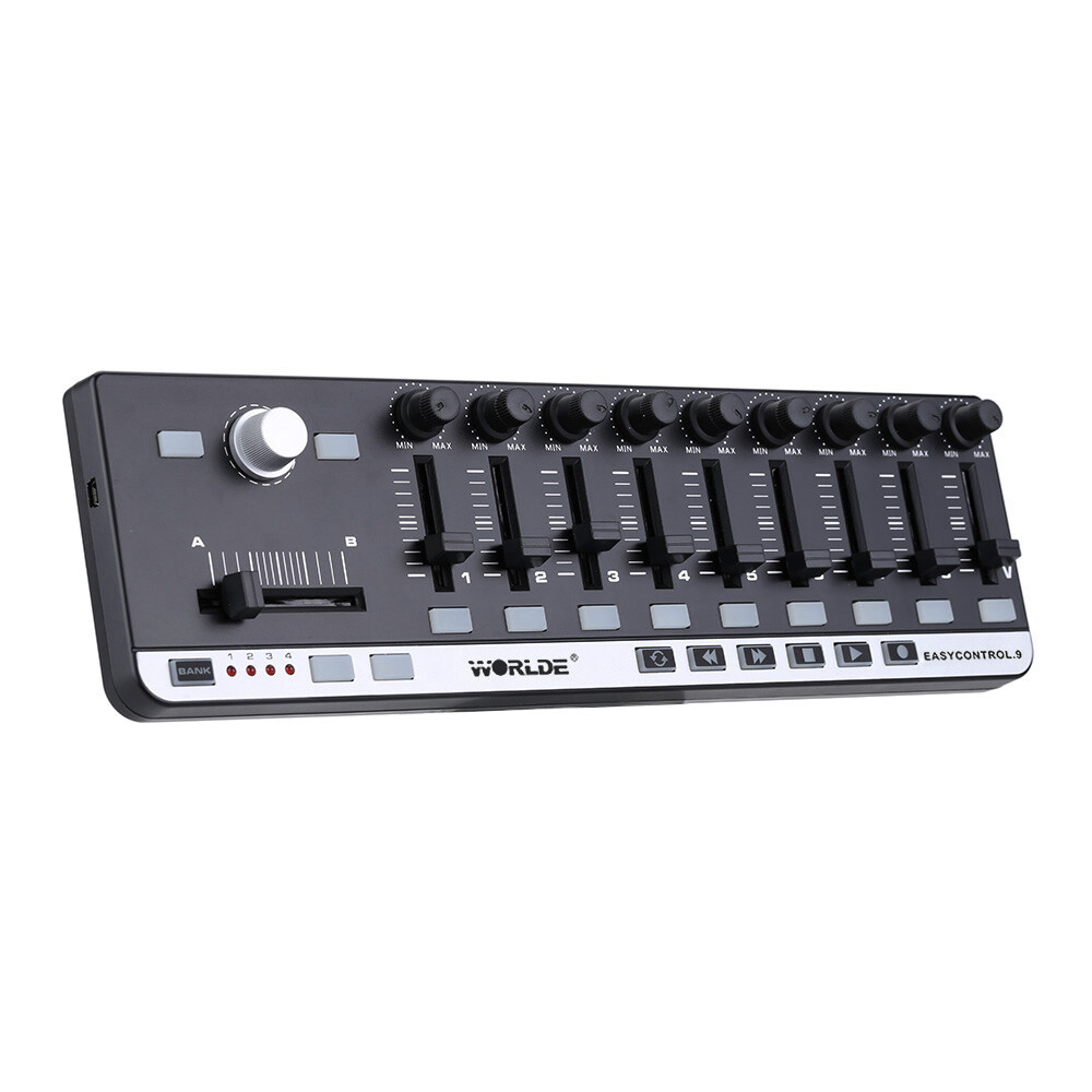 WorldE EasyControl.9 Portable Mini USB 9 Slim-Line Control MIDI Controller Syste