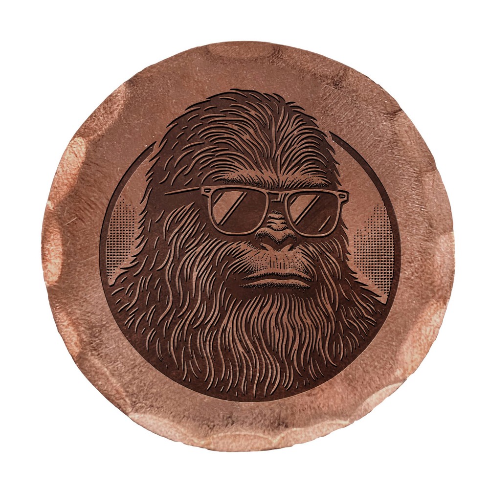 Sasquatch Embossed Copper Golf Ball Marker by Sunfish