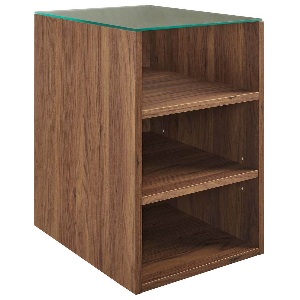 Render 62" Wall-Mount Double Sink Bathroom Vanity in Walnut White