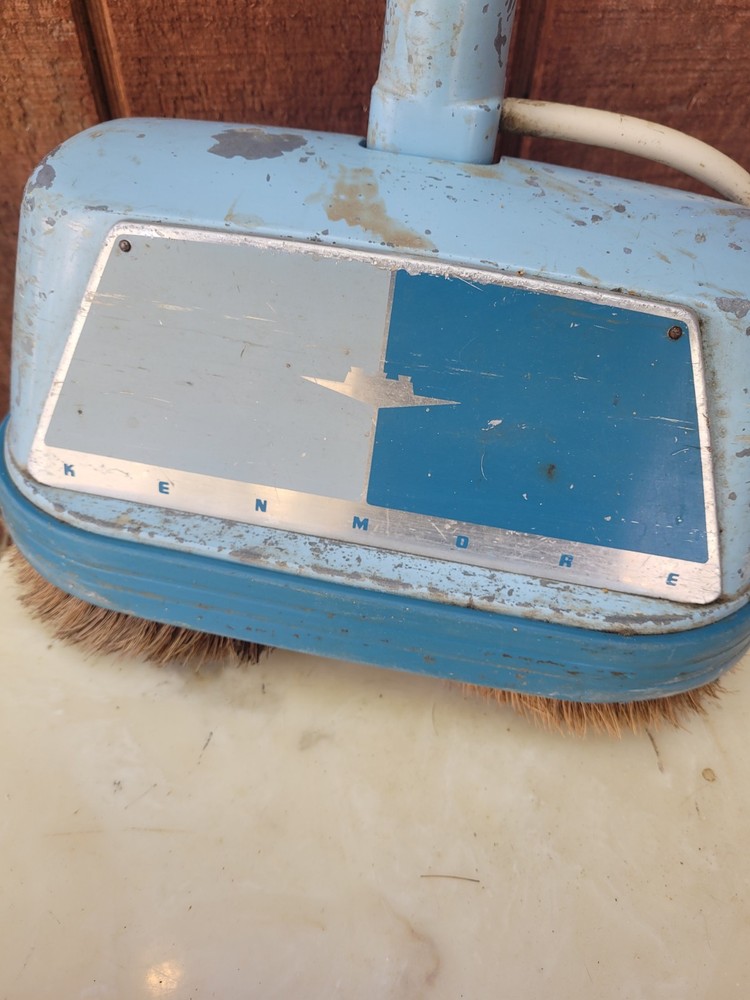 Vintage 40s 50s Sears Kenmore Floor Scrubber Buffer Powerful Brushes Solid Metal