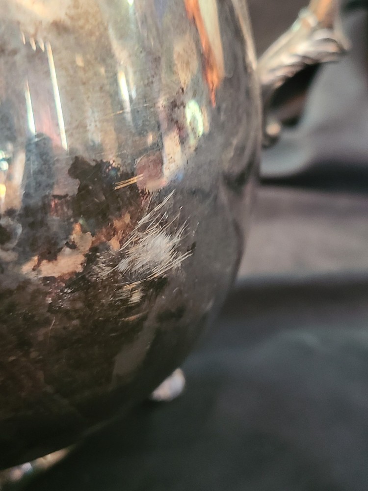 Vintage International Silver Co. footed Water Pitcher Silverplate