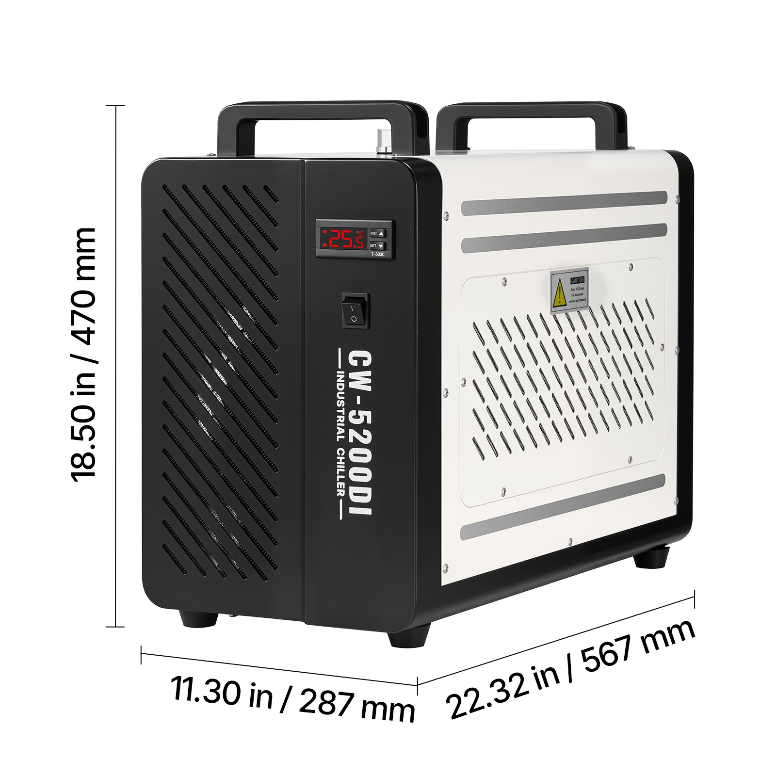 Uimoso Industrial Water Chiller 5460BTU/h Cooling System with Compressor 4.2 GPM