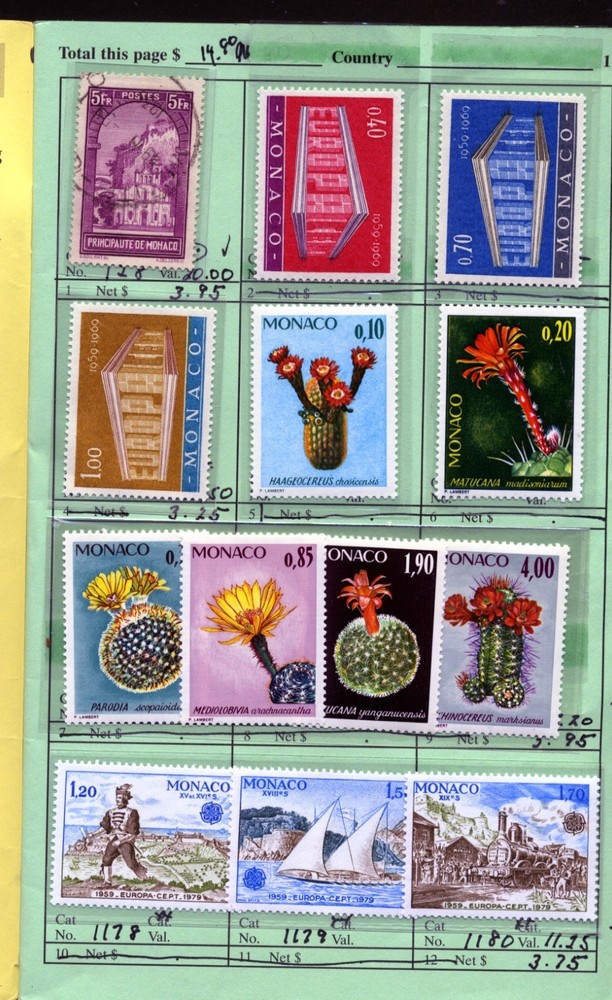 Monaco   Retired APS Circuit Book 87 stamps   APS22010