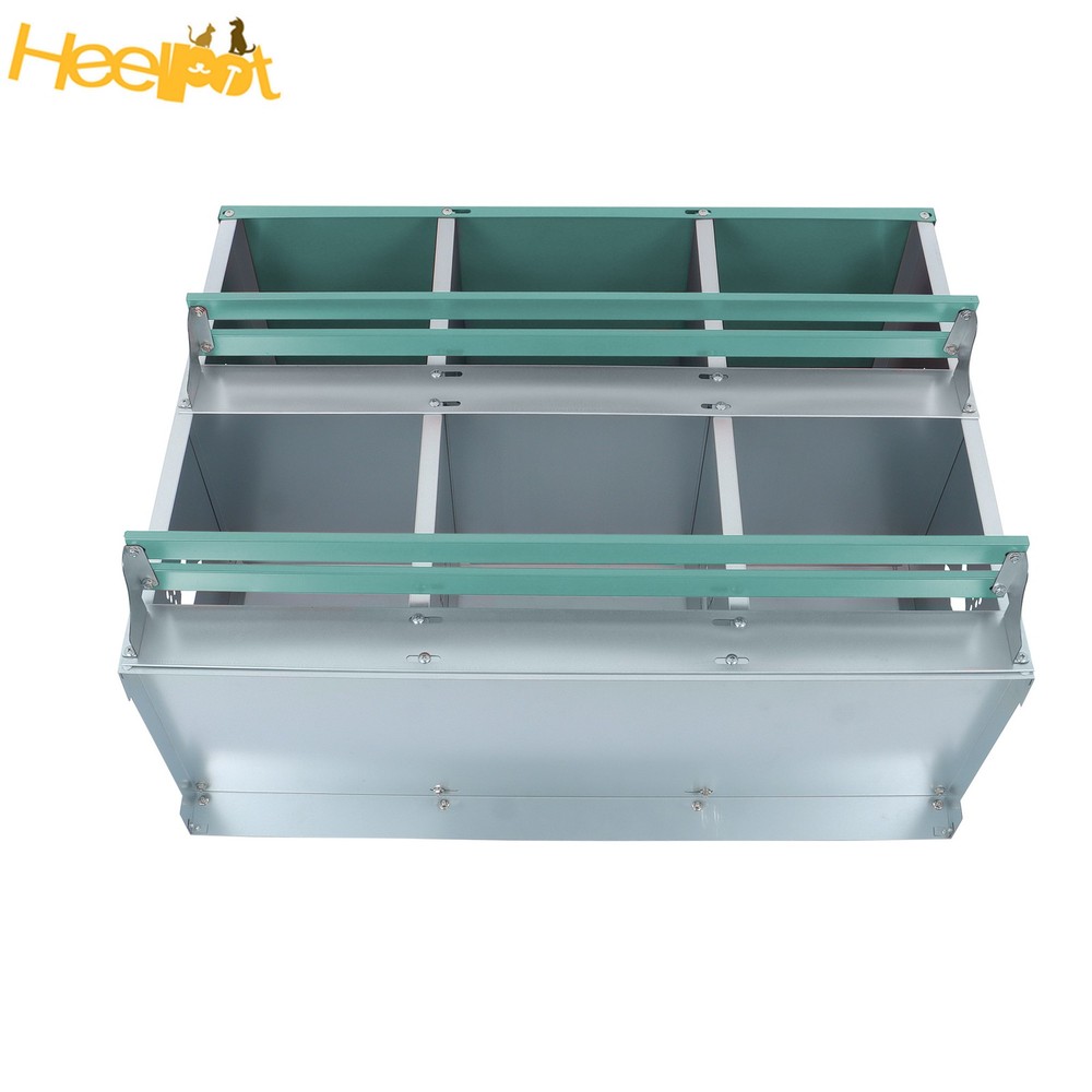 Green 6 Compartments Chickens Egg Laying Box High Quality Materials Nesting Box