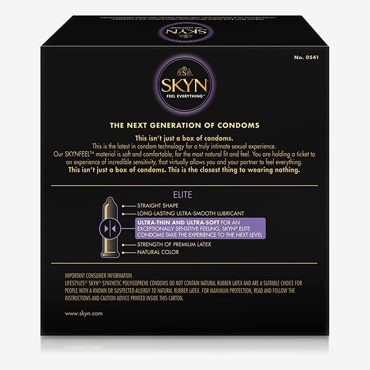 SKYN Elite Non-Latex Lubricated Condoms, 36 Count,10 count