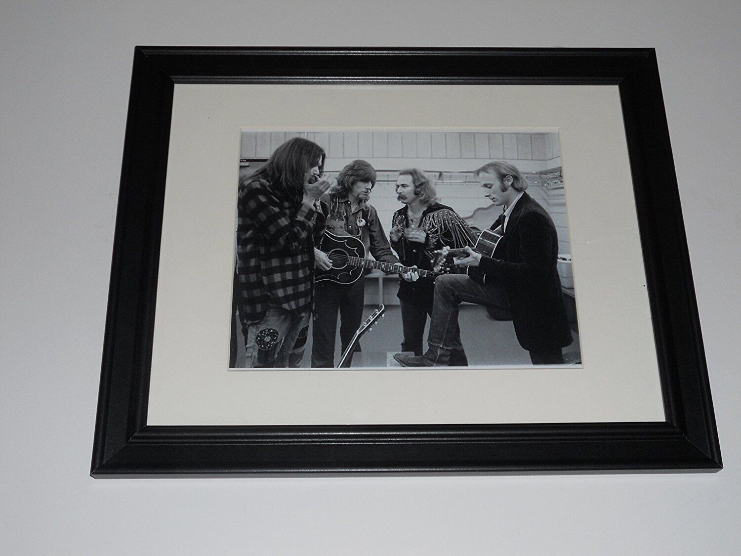 Crosby, Stills, Nash and Young 1970 Backstage (Warming Up) Framed Print 24"x20"