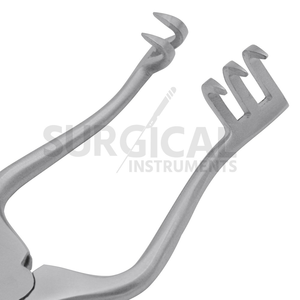 Weitlaner Retractor 4.5" 2x3 Prong SHARP Stainless Steel German Grade