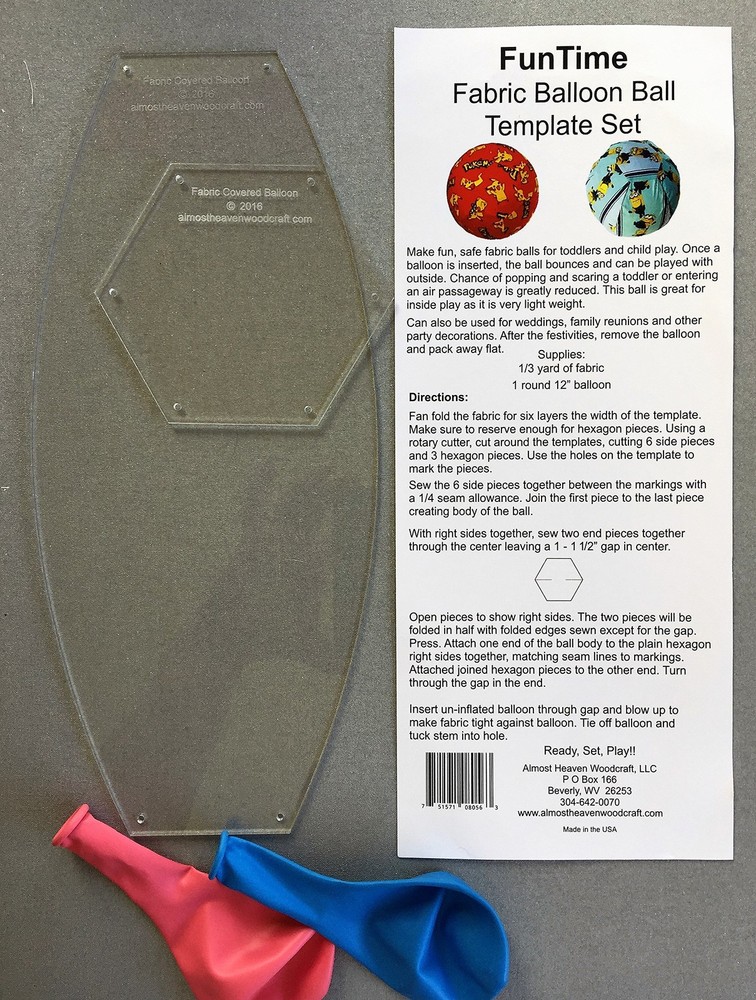 Fun Time Fabric Balloon Ball Template Set (12")
