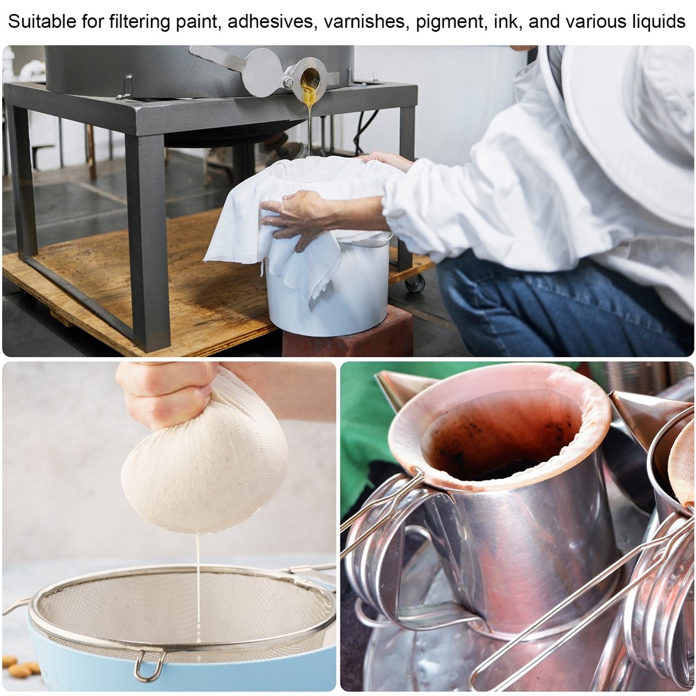 600 Mesh Paint Filter Bag 7" Dia Cone Shape Nylon Strainer for Filtering