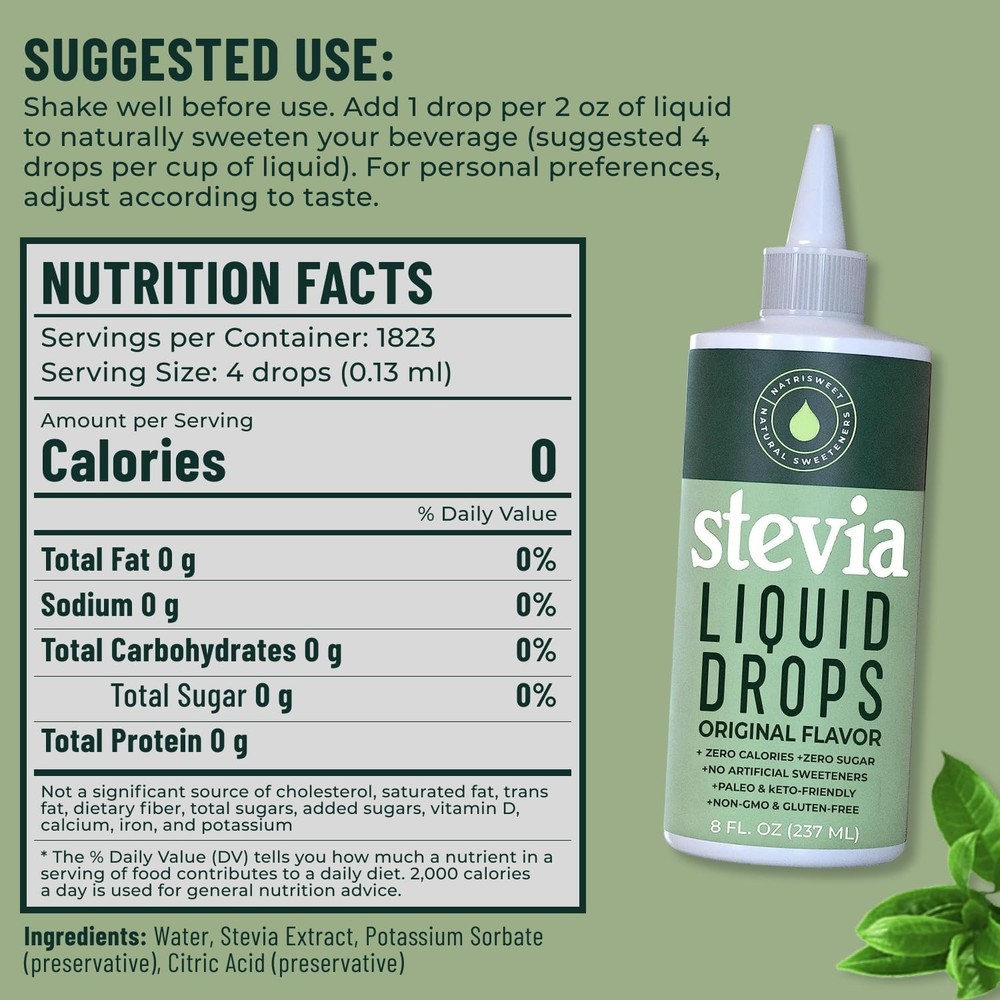 Liquid Stevia Extract - No Bitter Aftertaste