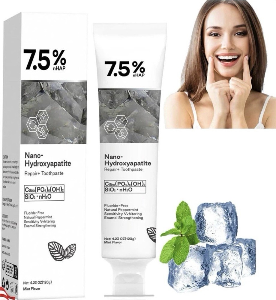 X2 7.5% Hap Nano-Hydroxyapatite Repair Toothpaste Deep Clean Sensitive Teeth S4