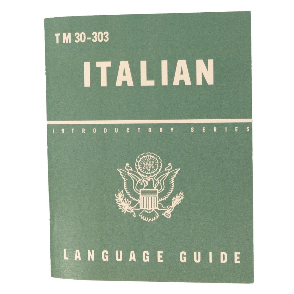 WW2 US Soldiers Basic Italian Phrase Book - Military Language Guide Repro