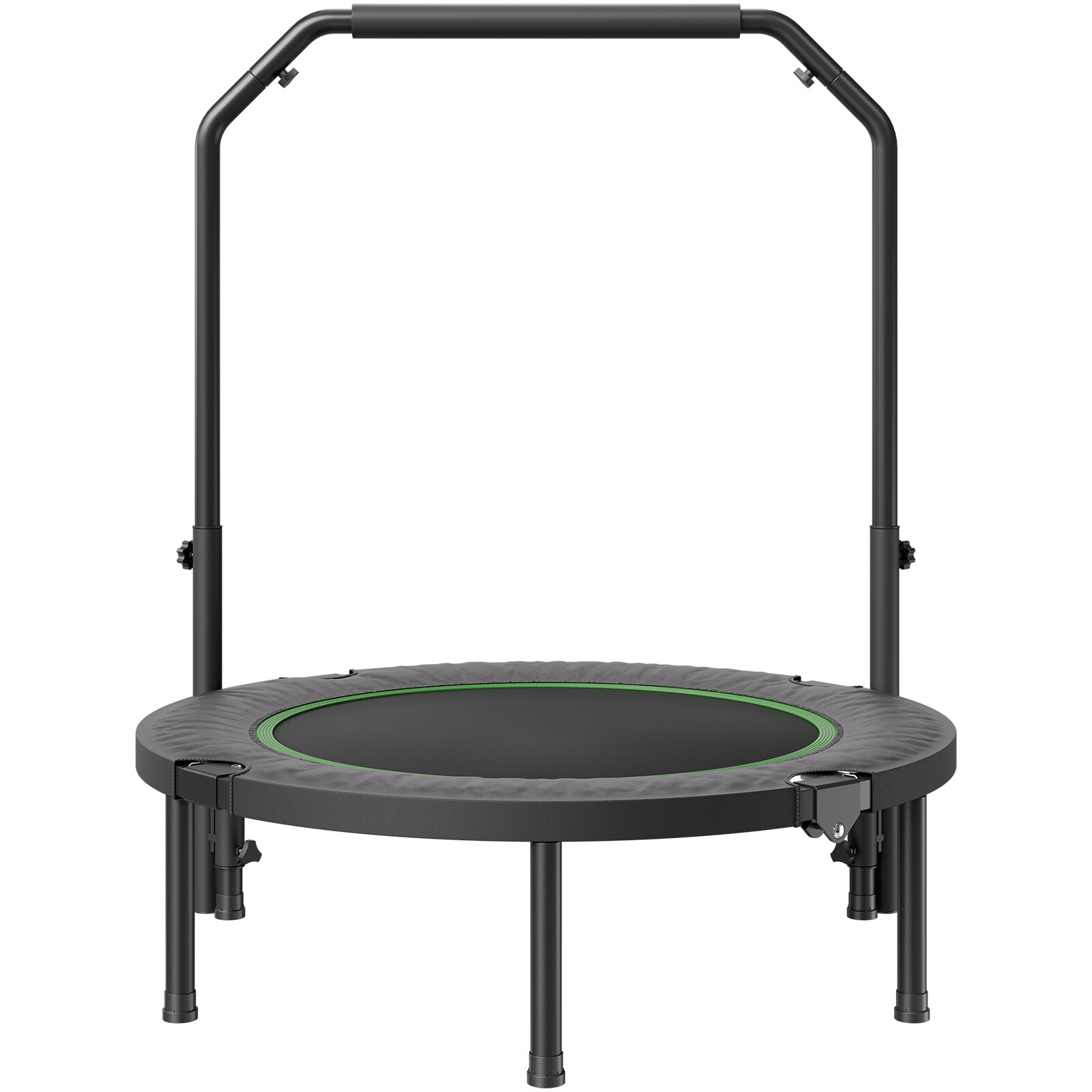 40" Foldable Mini Fitness Trampoline Adults Exercise Rebounder with Handle