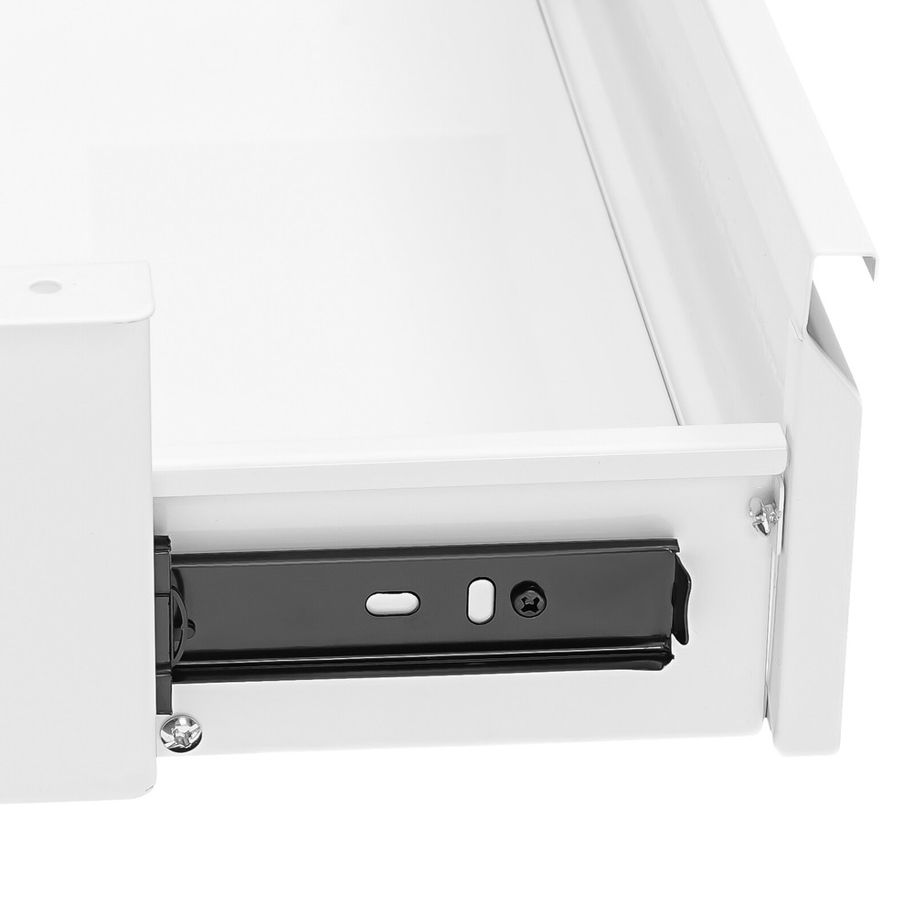 Iron Under Desk Mounted Sliding Pull-out Storage Drawer Storage Organizer 4.4lb