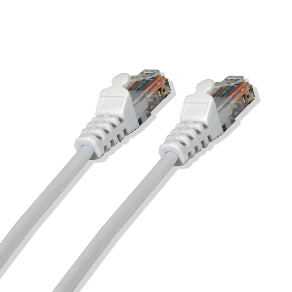 15ft Cat5e Cable Ethernet Lan Network White RJ45 Patch Cord Internet (50 Pack)