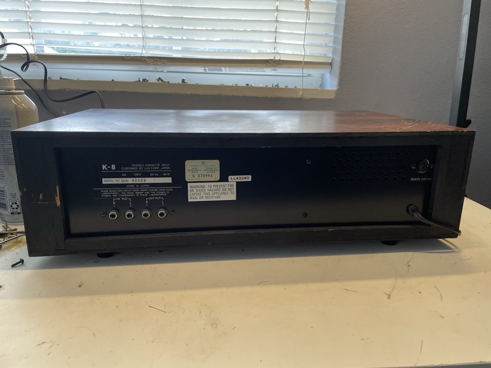 Luxman K-8 Stereo Cassette Deck (SERVICED)