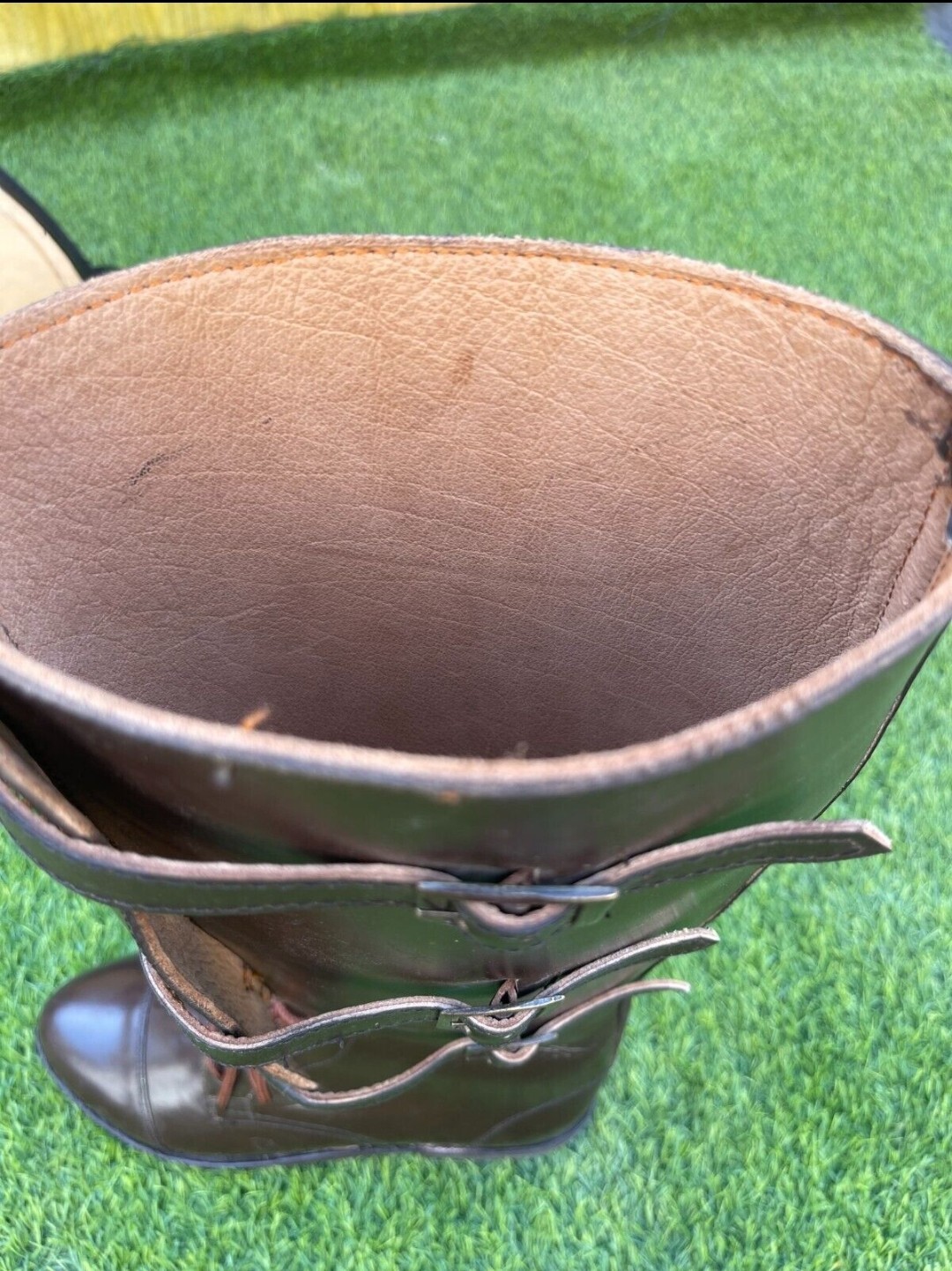 WW1 BRITISH ARMY MILITARY HORSE RIDING OFFICER BUCKLE BOOTS, All Size available