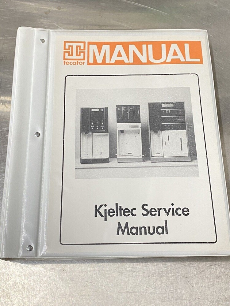 Tecator 1030 Distilling Unit - Users Guide / Instruction Manual / Book