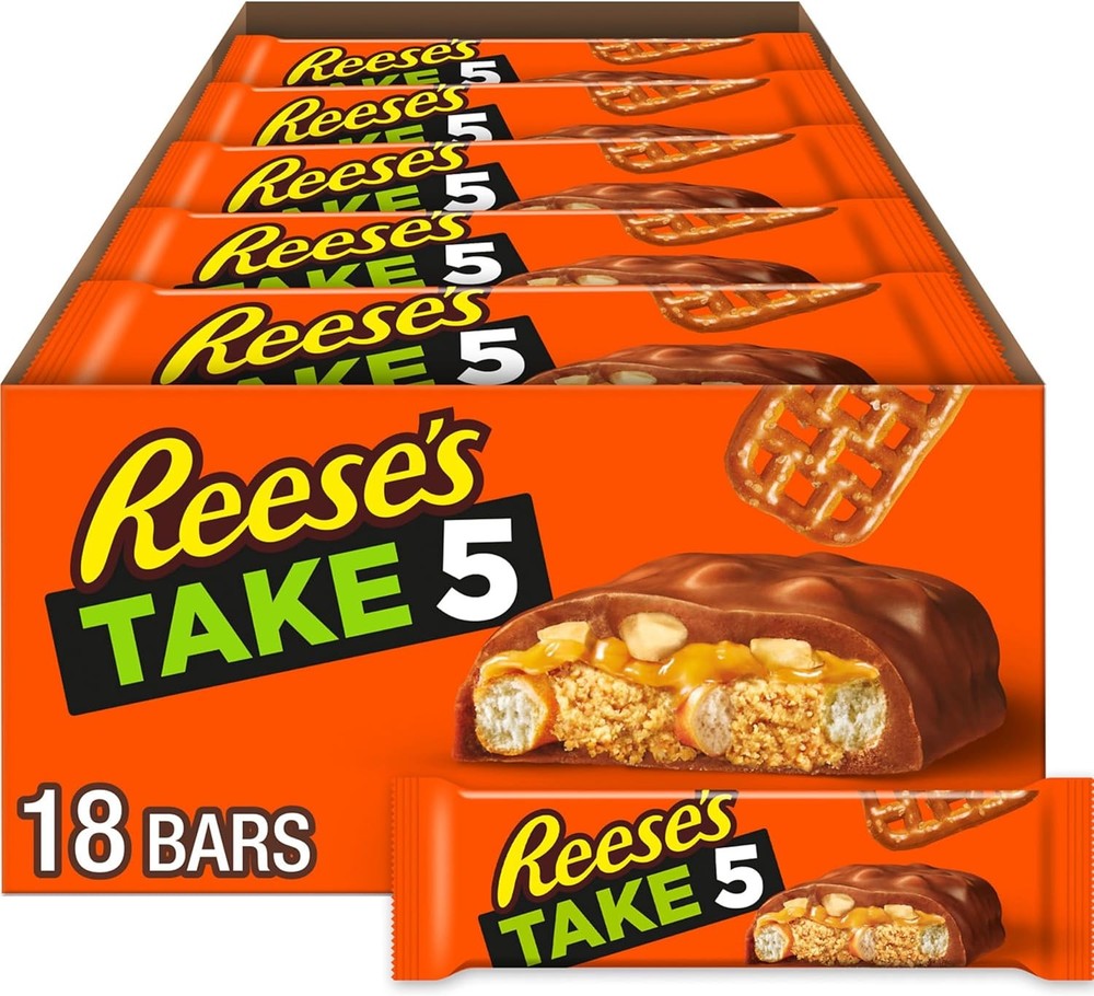 REESE'S TAKE 5 Pretzel, Peanut and Chocolate Candy Bars