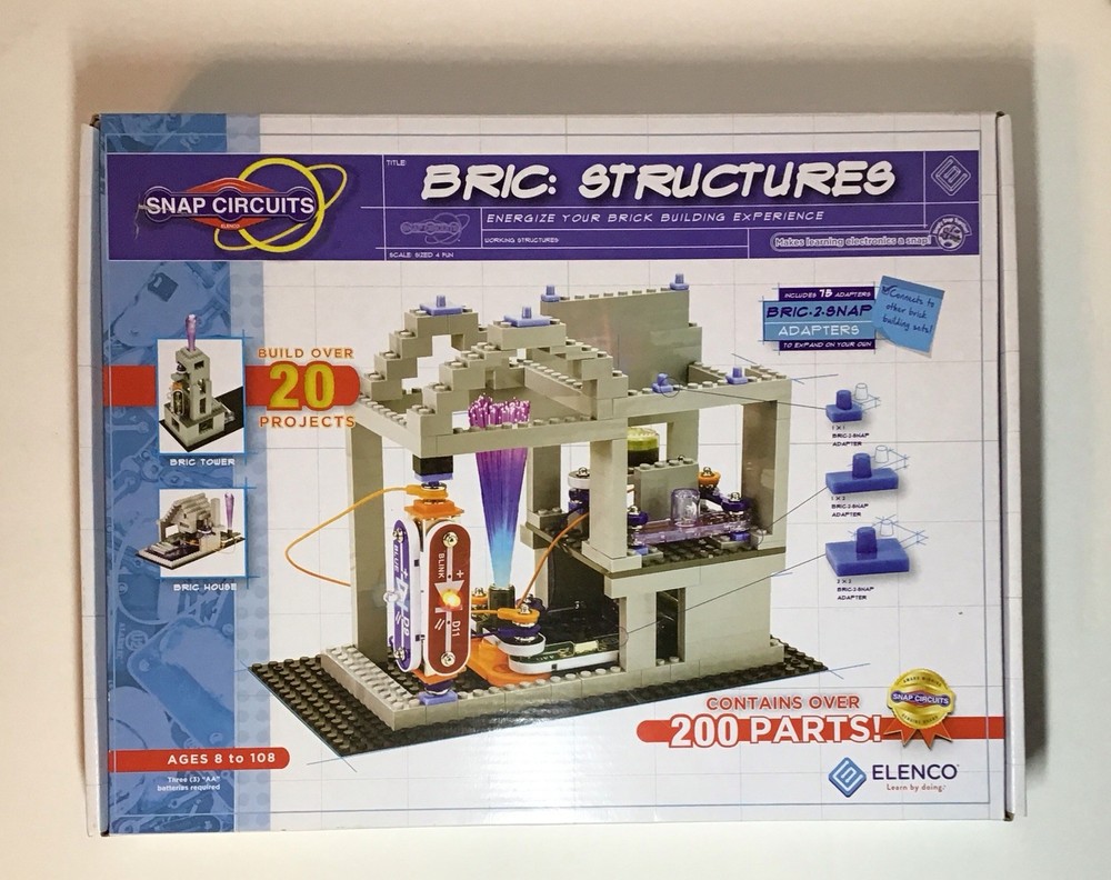 SNAP CIRCUITS, BRIC: STRUCTURES.  Electronic Brick Building Kit.  NEW, Sealed.