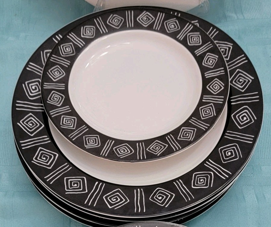 Furio SPHINX Pattern Plates Black & White Geometric Aztec. U Pick