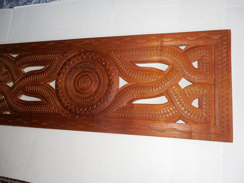 Vintage Dutch chip carving panel 47" x + x 17"+